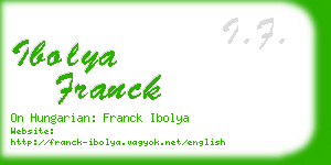 ibolya franck business card